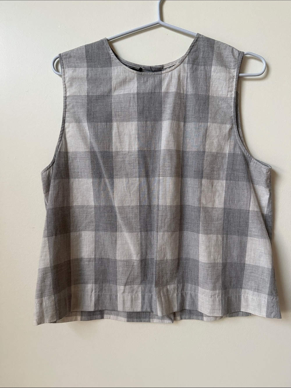 Jenni Kayne gingham cotton button back top